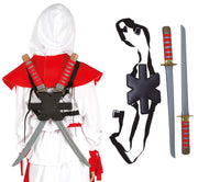 2 SHOULDER SAMURAI SWORDS 55 CM