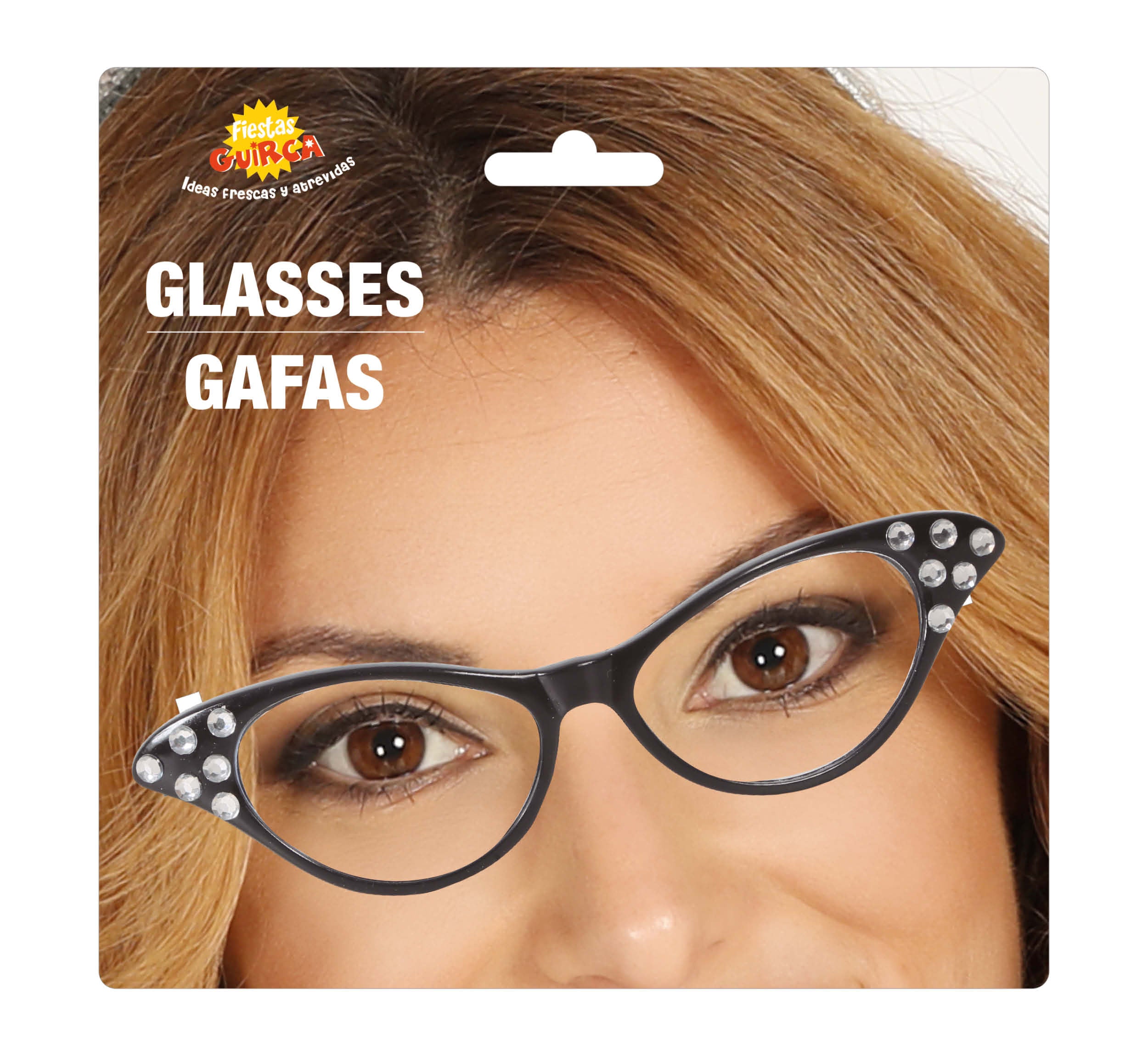 BLACK 60S GLASSES