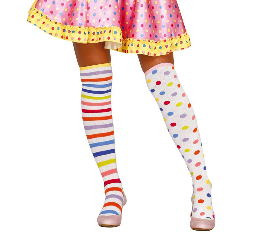 DOTS AND STRIPES CLOWN TIGHTS