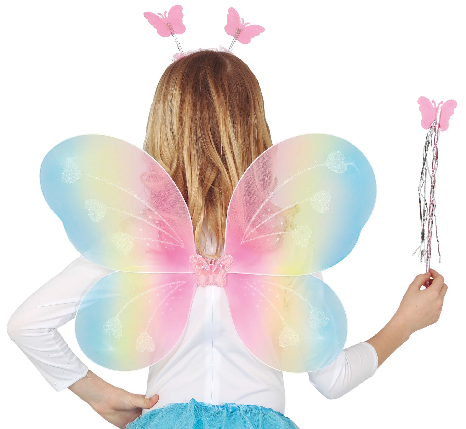 MULTIC.WINGS 48X38 CM WITH TIARA AND WAN