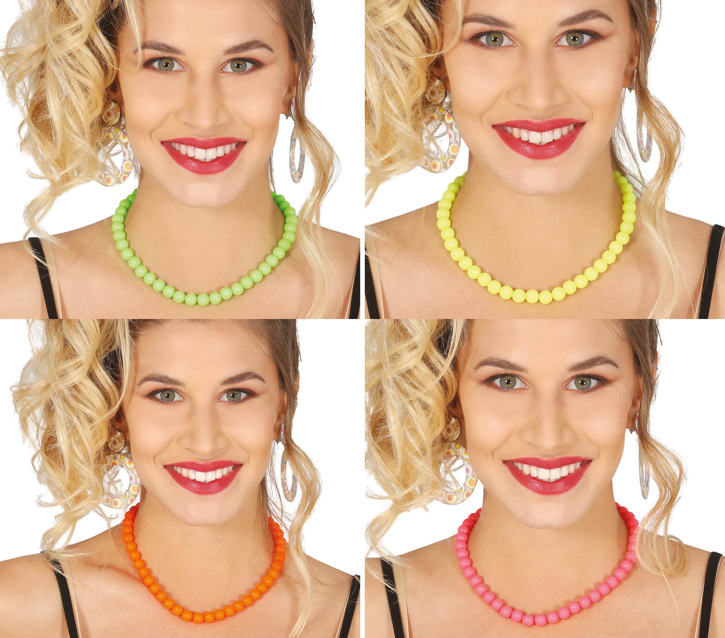 NECKLACES NEON ASSORTED 90 CMS.