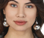2 EARRINGS DISCO BALL '70s