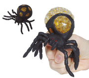 BOX OF 12 ELASTIC SPIDERS WITH EGGS 14X10 CMS
