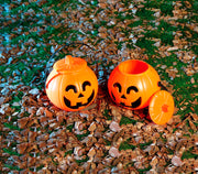 PUMPKIN BASKET WITH LID, 17X14 CM