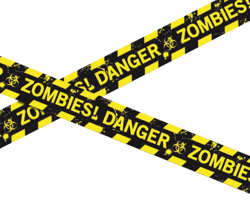 ZOMBIE POLICE RIBBON,  6 MT 7.6 CMS