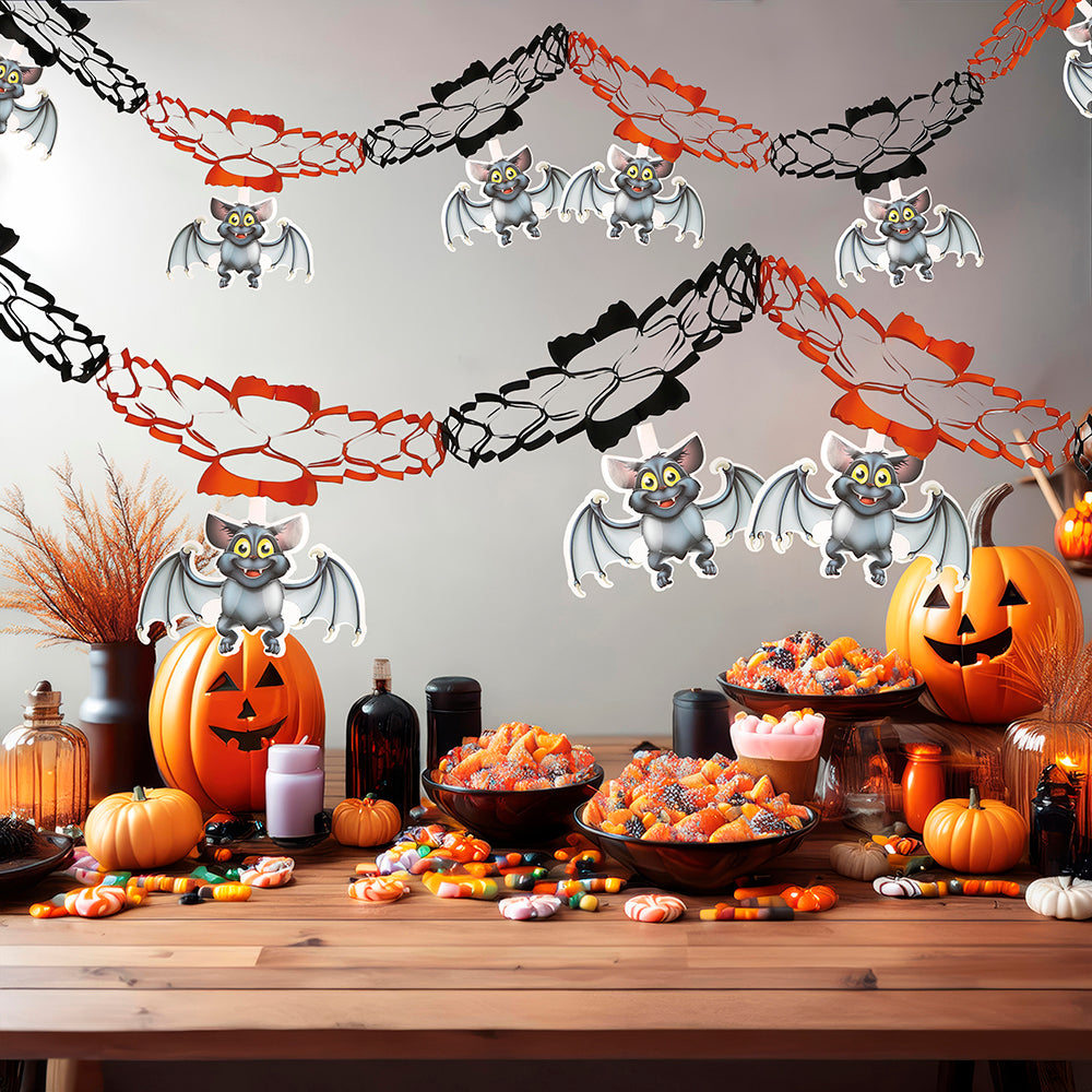 HALLOWEEN FANTASY GARLAND BAT, 15X20 CMS