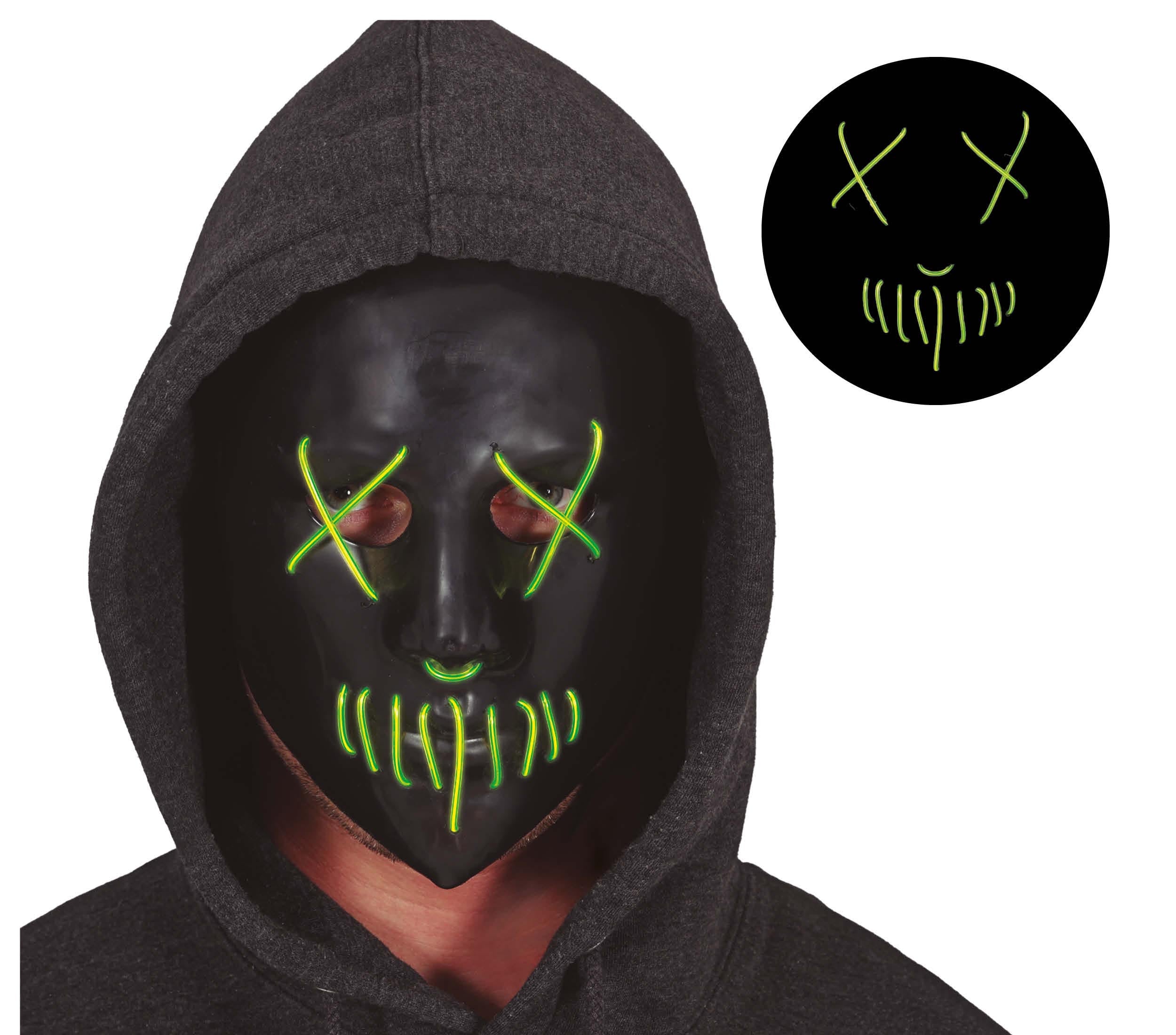 BLACK MASK WITH LIGHT, PVC