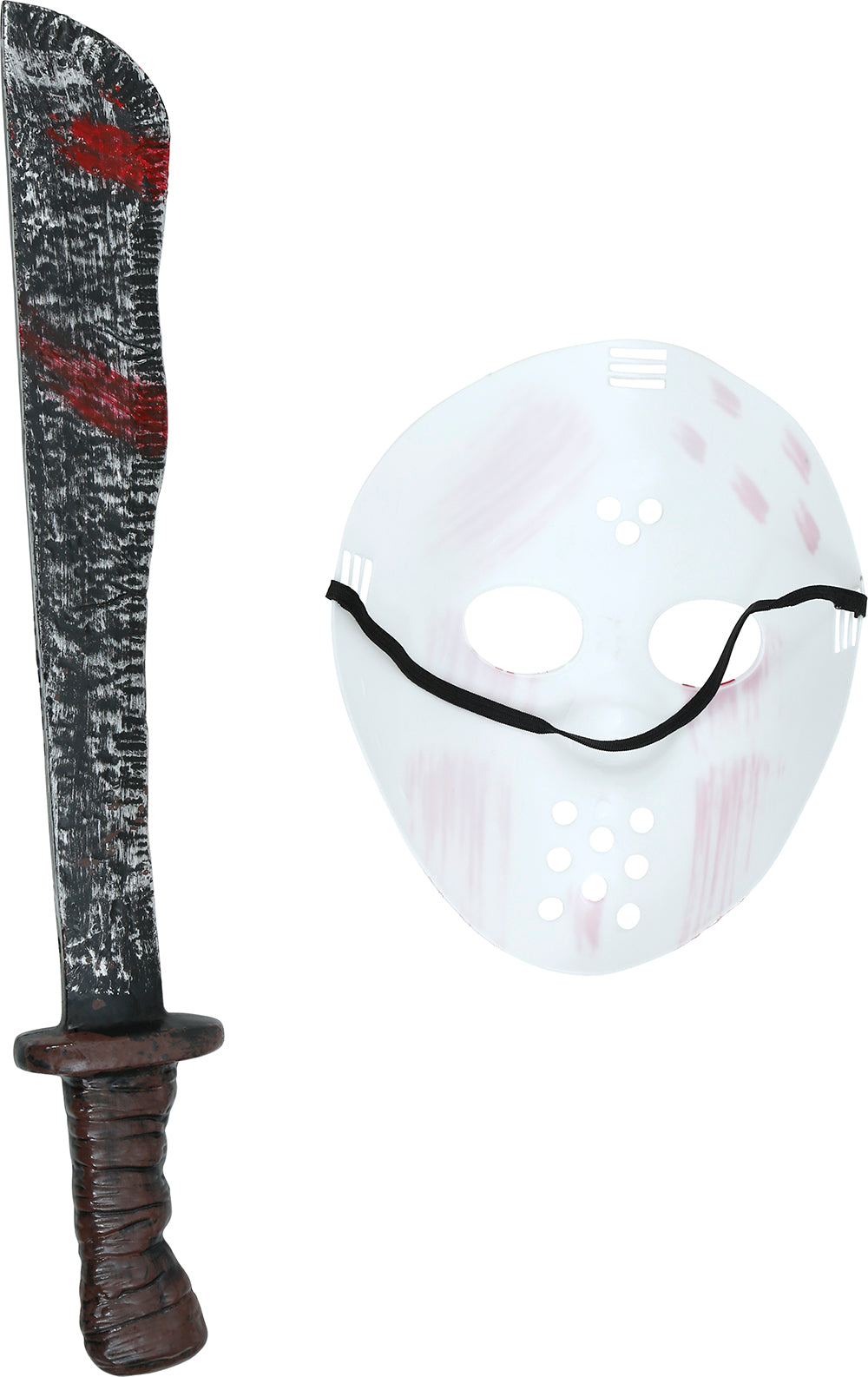 WHITE MASK WITH MACHETE PVC