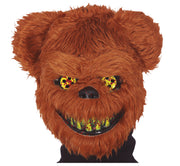 HORROR BEAR MASK WITH FUR,PVC