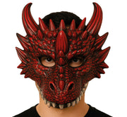 HALF DRAGON MASK, FOAM, RED