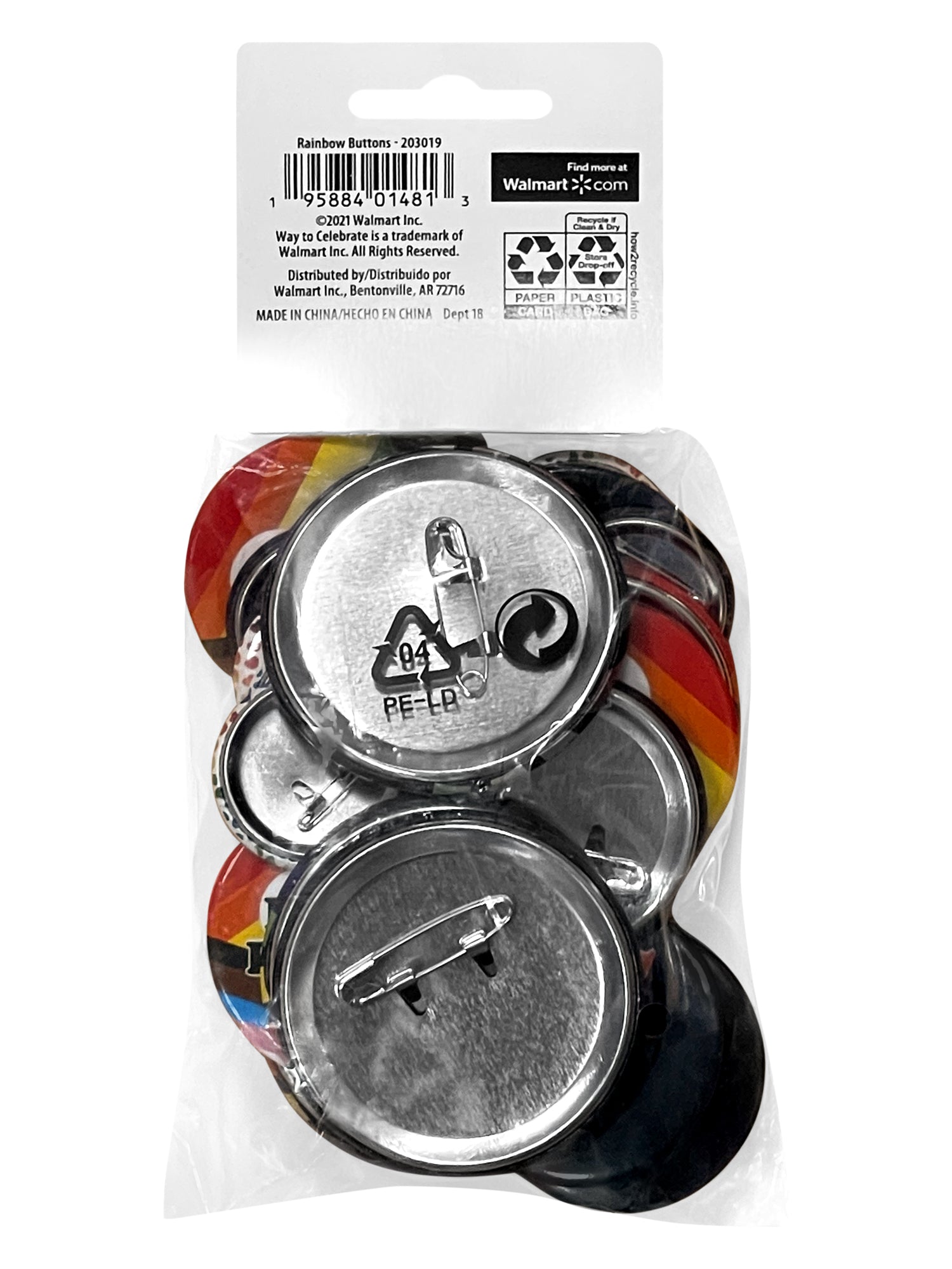 Pride - Pack Of 24 Rainbow Badges 5