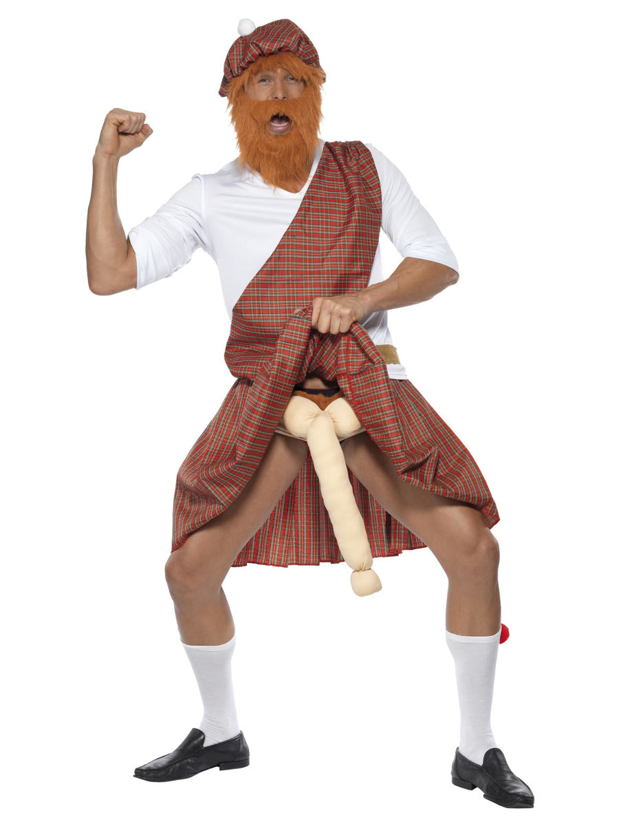 Well Hung Highlander Costume, Red - 1