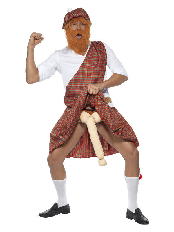 Well Hung Highlander Costume, Red - 2