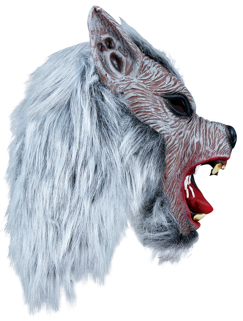 WOLF MASK WITH HAIR, LATEX