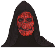 PUMPKIN HORROR MASK WITH HOOD, VINYL
