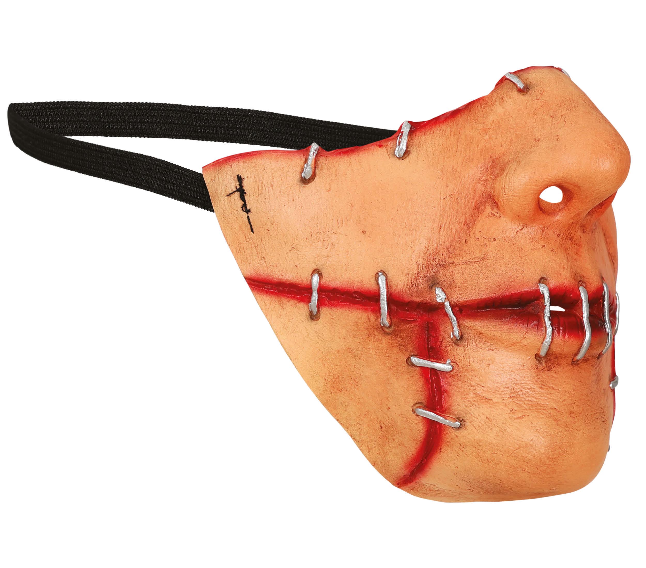 SEWN MOUTH HALF MASK, LATEX