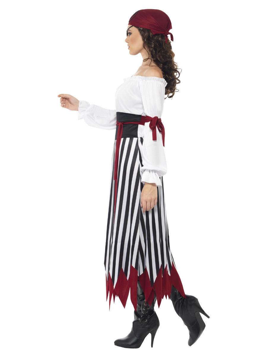 Pirate Lady Costume, Black & White - 4