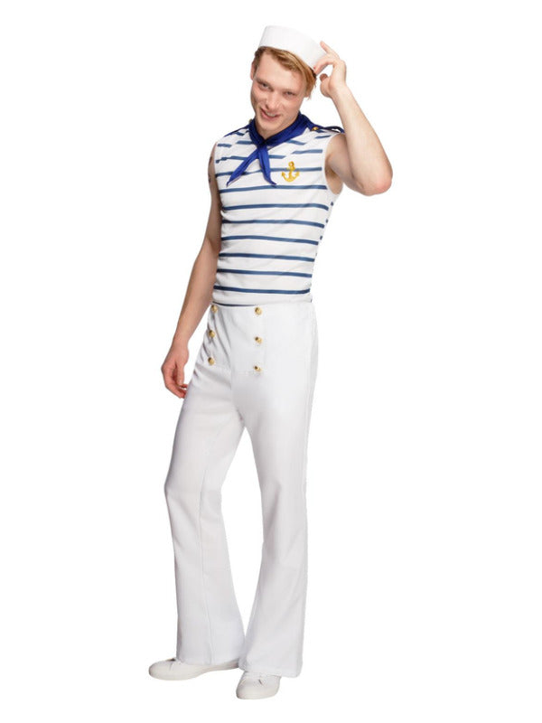 Fever Male French Sailor Costume, White - 2