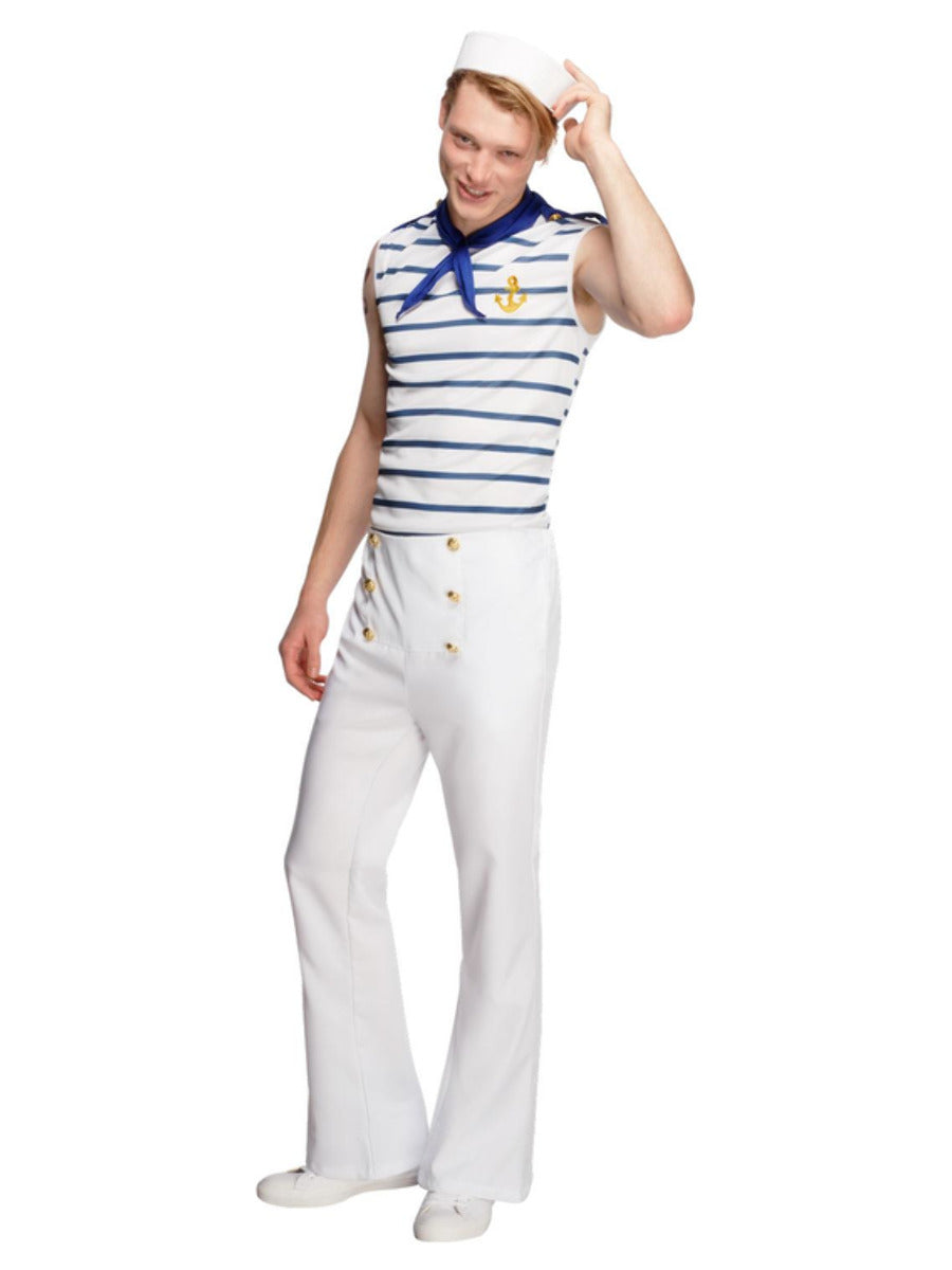 Fever Male French Sailor Costume, White - 1