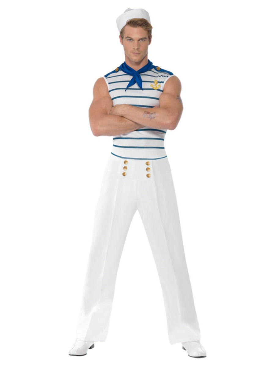 Fever Male French Sailor Costume, White - 5