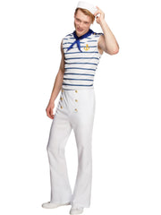Fever Male French Sailor Costume, White 1
