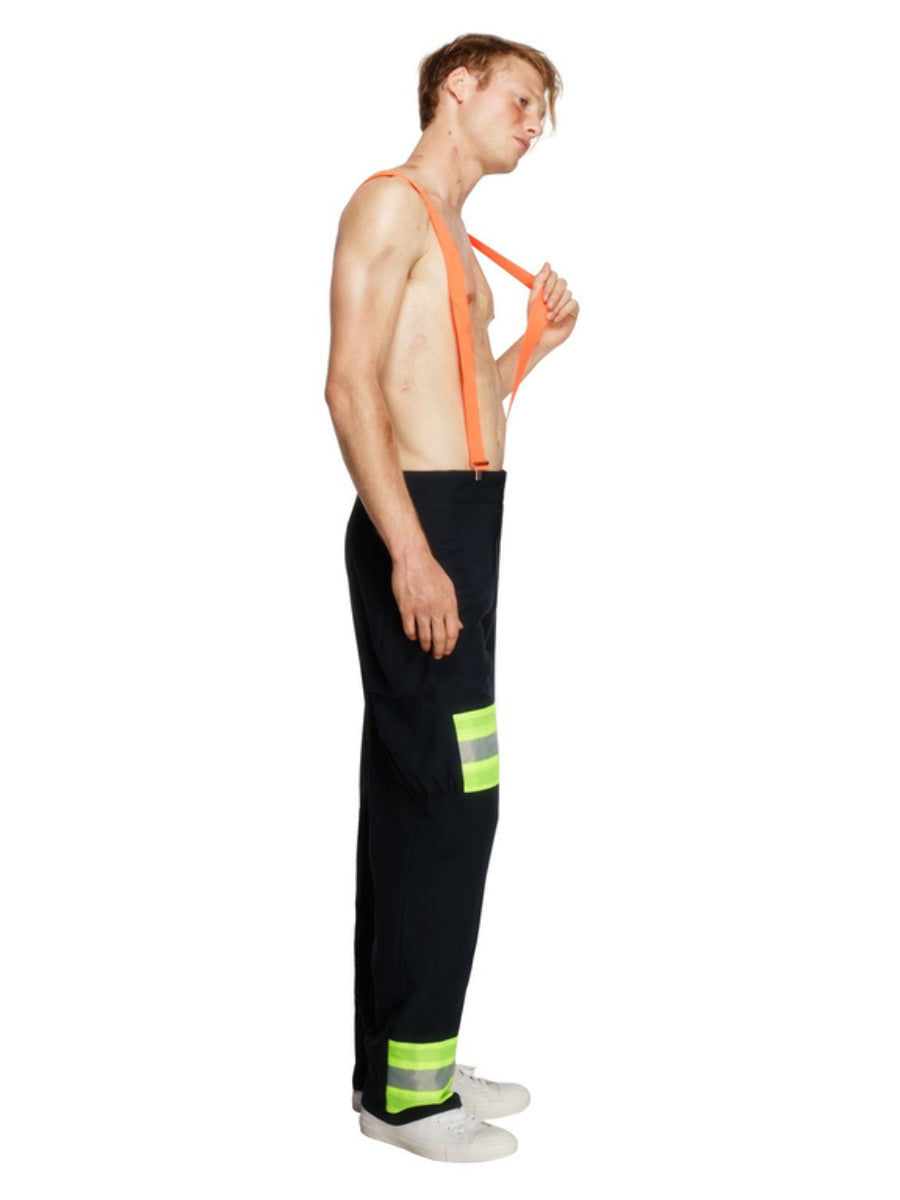 Fever Male Firefighter Costume, Blue - 4