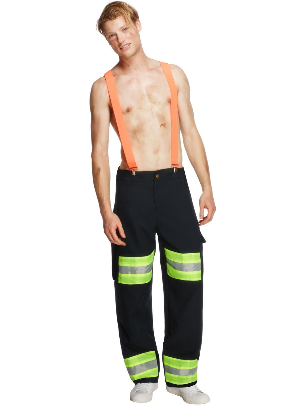 Fever Male Firefighter Costume, Blue 1