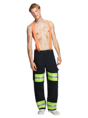 Fever Male Firefighter Costume, Blue - 1