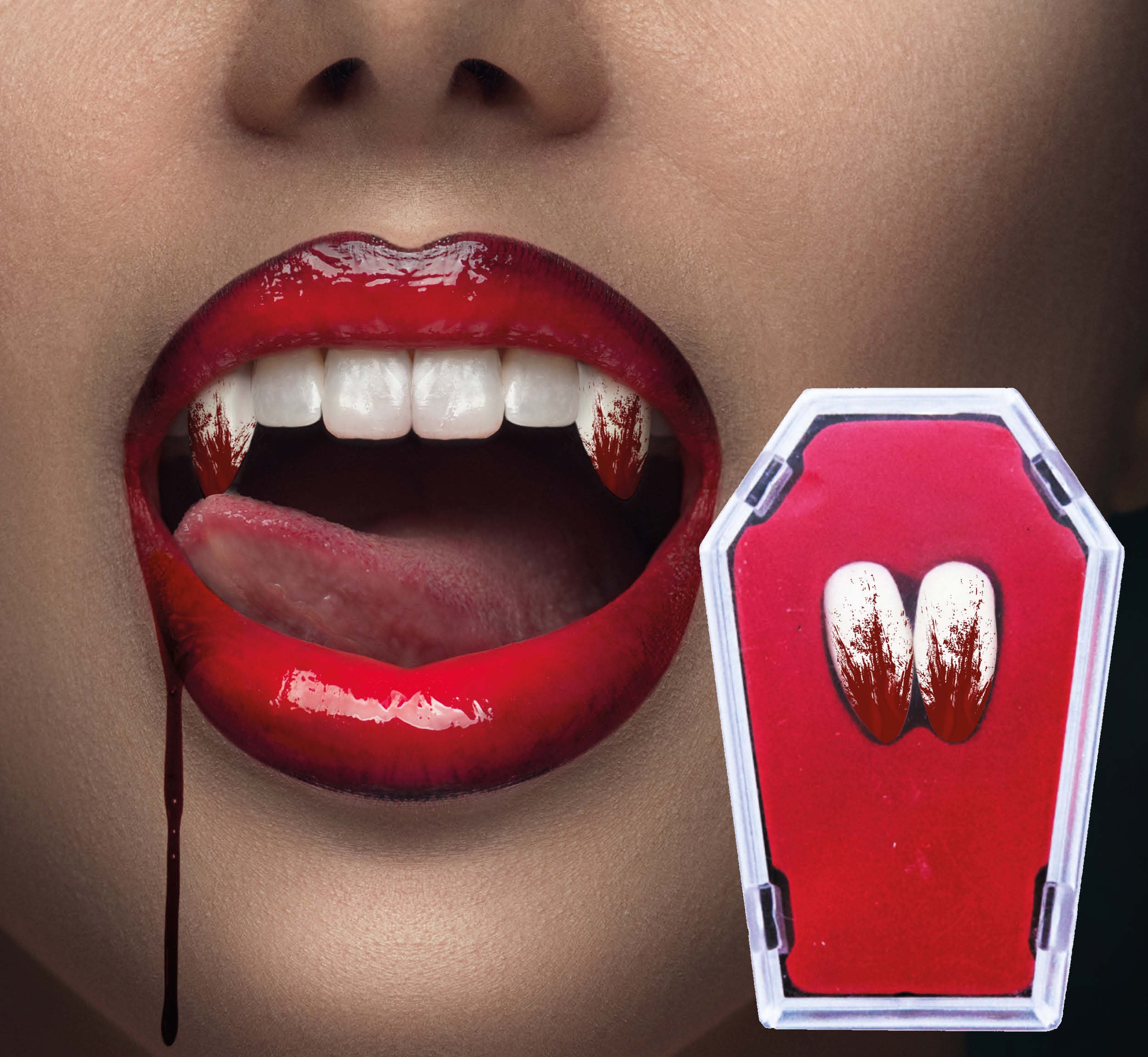 BLOODY FANGS WITH THERMOPLASTIC