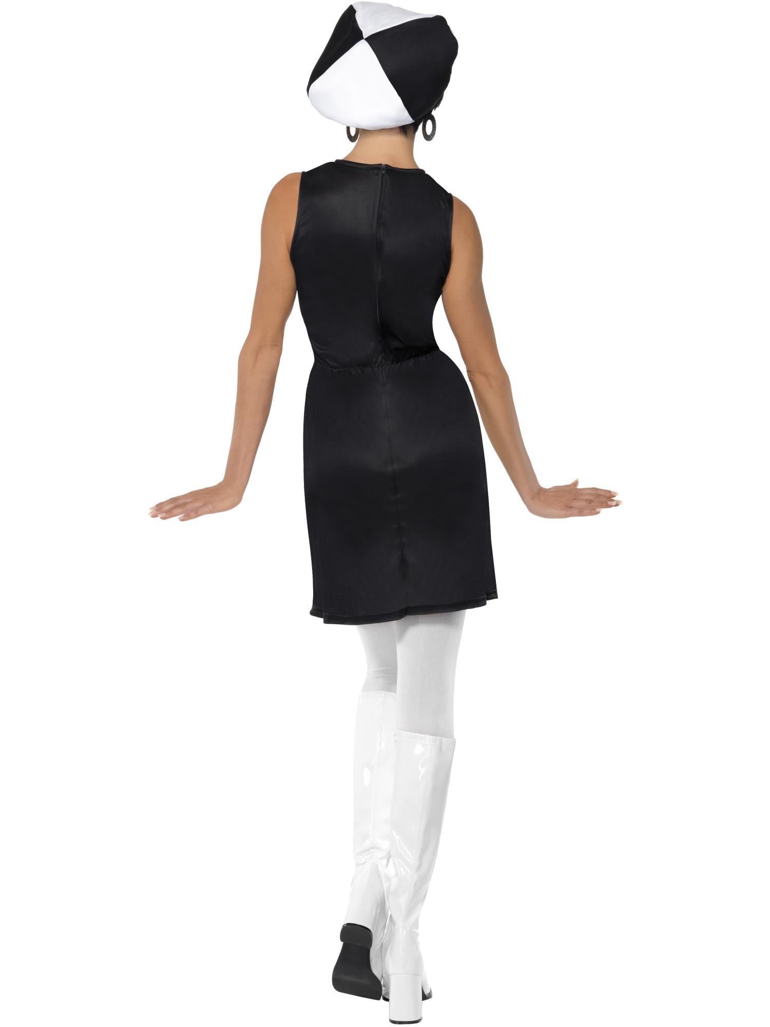 60s Party Girl Costume, Black & White 2
