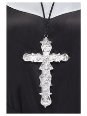 Ornate Cross Pendant, Silver - 1