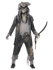 Deluxe Ghost Ship Ghoul Costume, Grey - 1