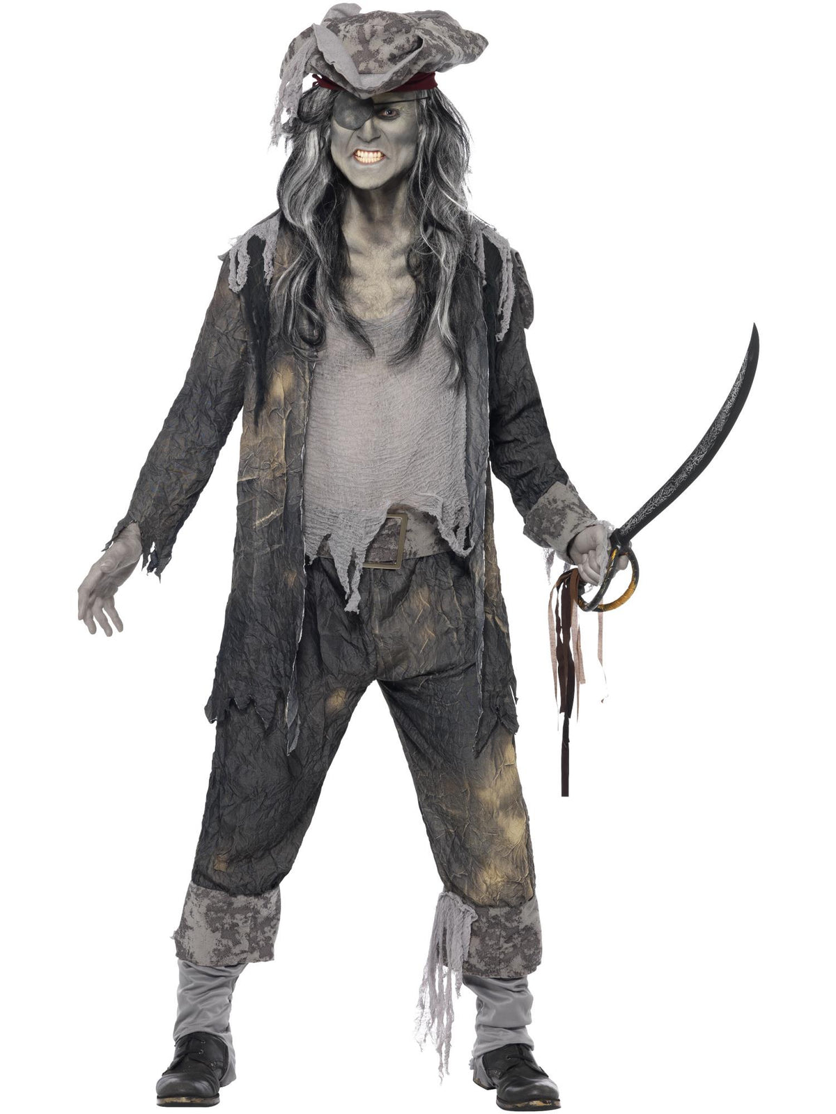 Deluxe Ghost Ship Ghoul Costume, Grey 1