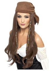 Pirate Wig, Brown - 1