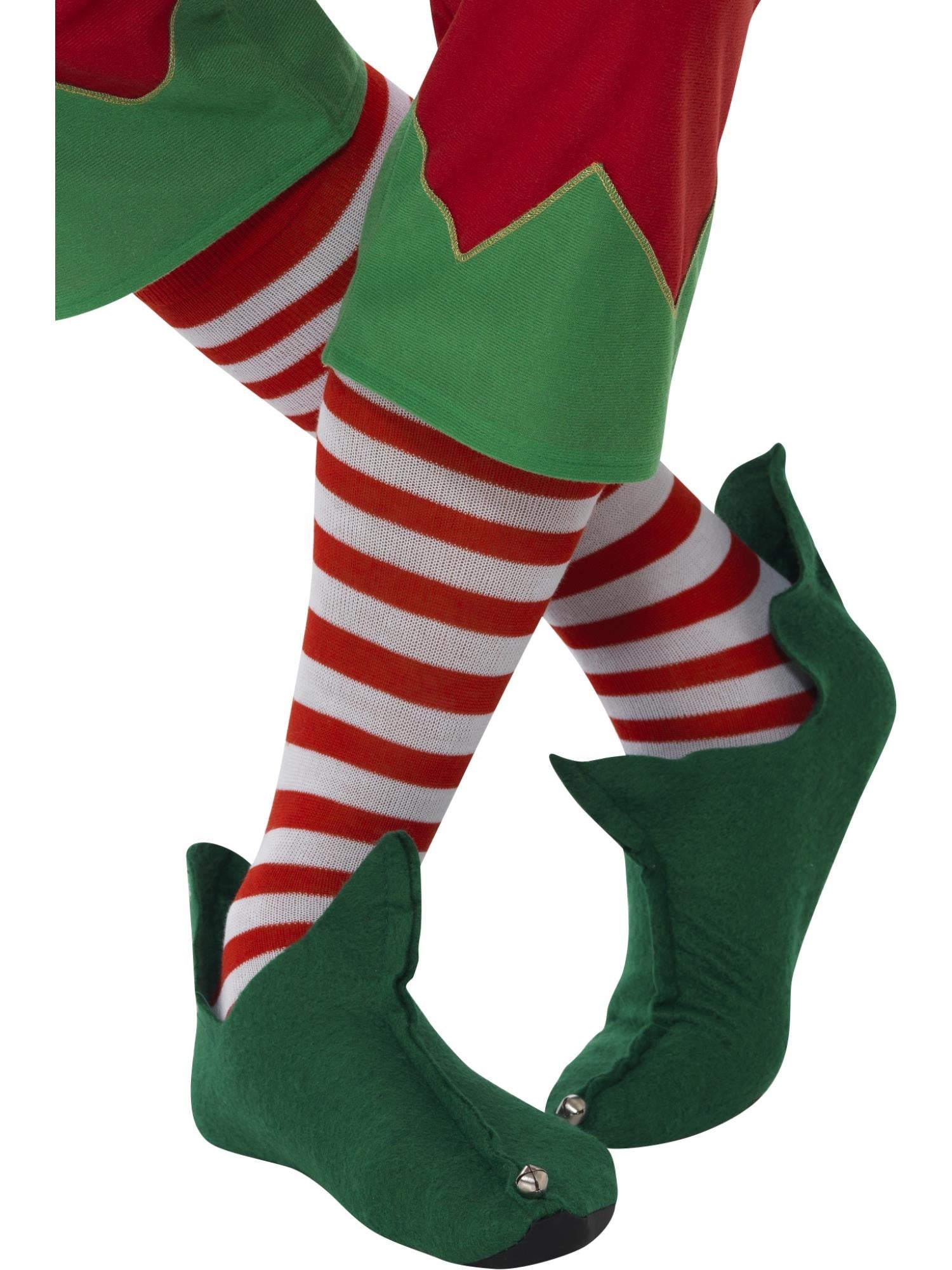Striped Socks, Long, Red & White 1
