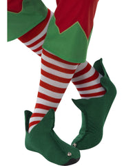 Striped Socks, Long, Red & White 1
