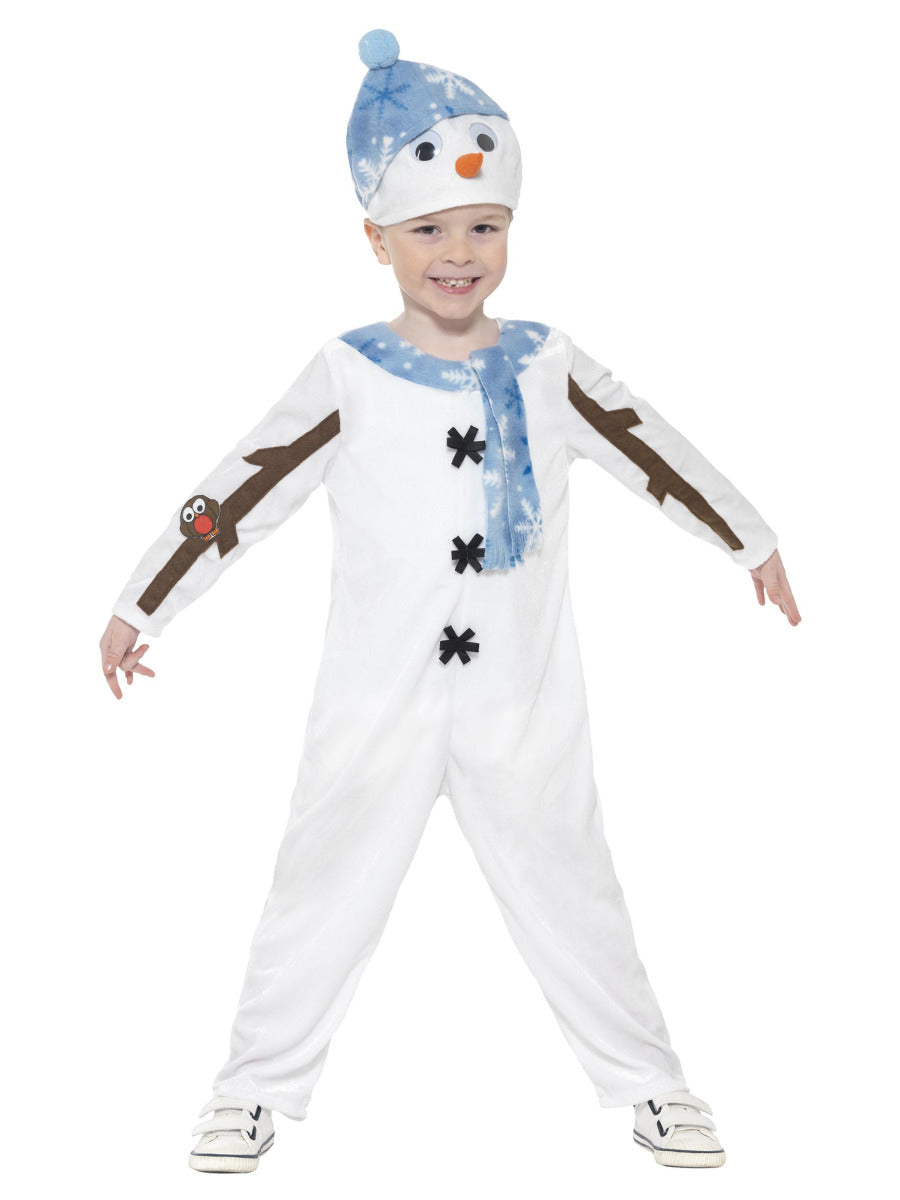 Snowman Toddler Costume, White - 5