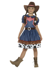 Texan Cowgirl Costume, Blue - 1