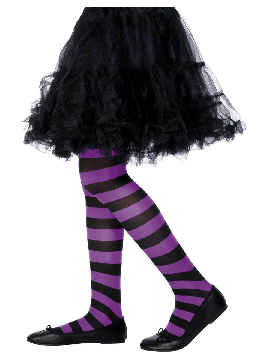 Tights, Purple & Black - 1