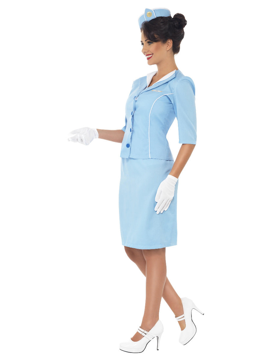 Air Hostess Costume, Blue - 3