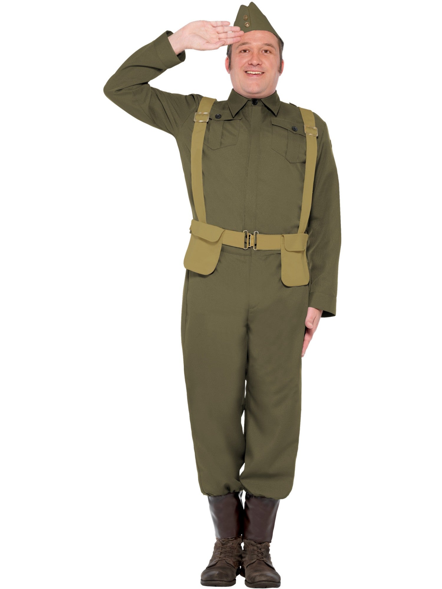 WW2 Home Guard Private Costume, Green 1