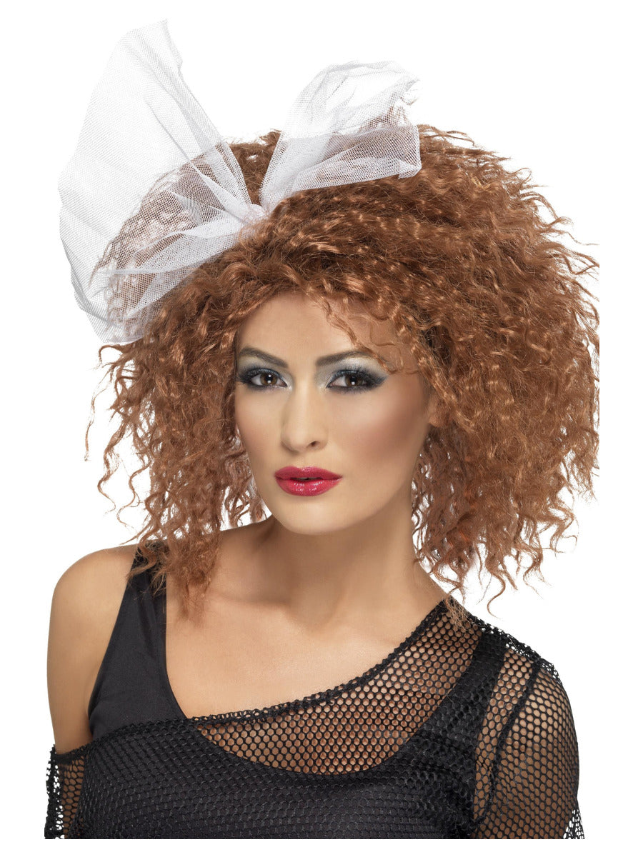 80s Wild Child Wig, Brown - 1