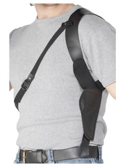 Leather Look Shoulder Holster, Black - 1