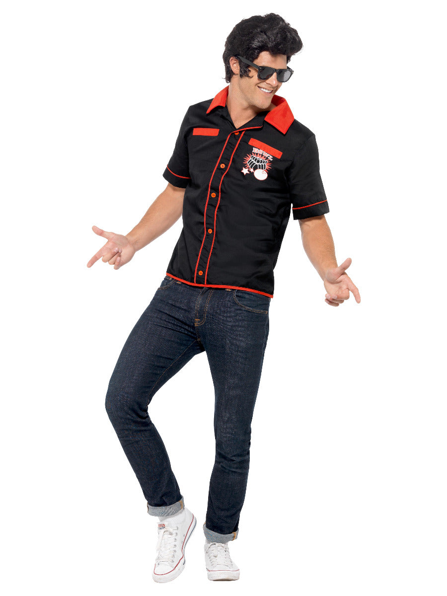 50s Bowling Shirt, Black - 5