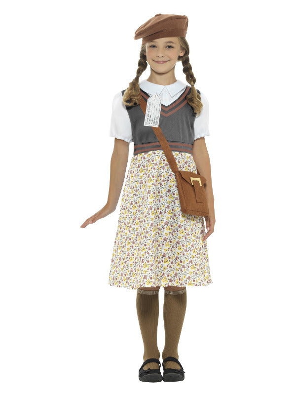 Evacuee School Girl Costume, Grey - 2