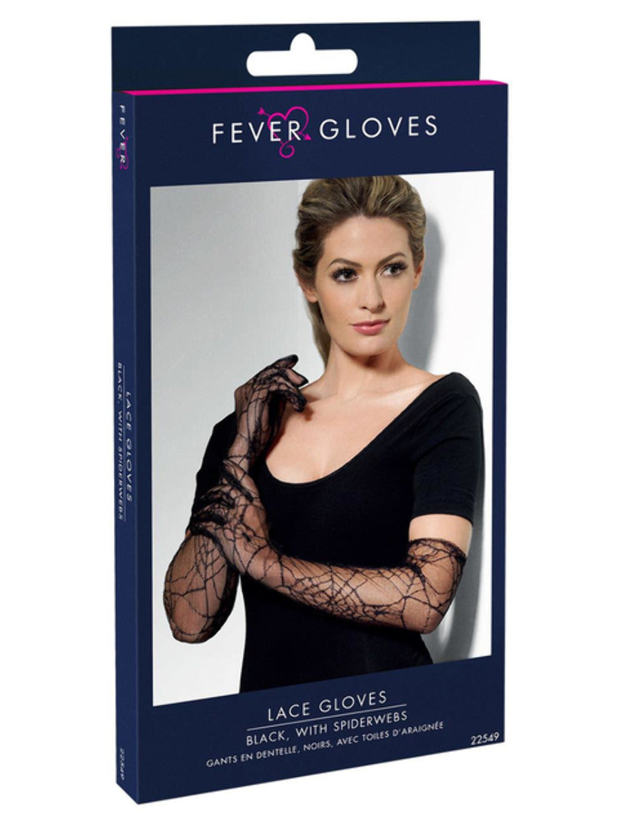 Lace Gloves, Black - 3