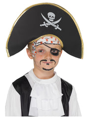 Pirate Captain Hat, Black - 1