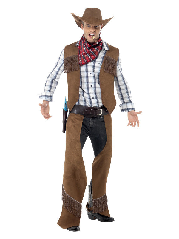 Fringe Cowboy Costume, Brown - 2
