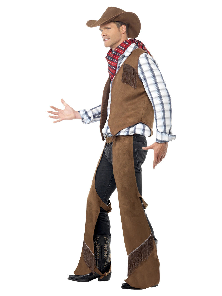 Fringe Cowboy Costume, Brown - 4