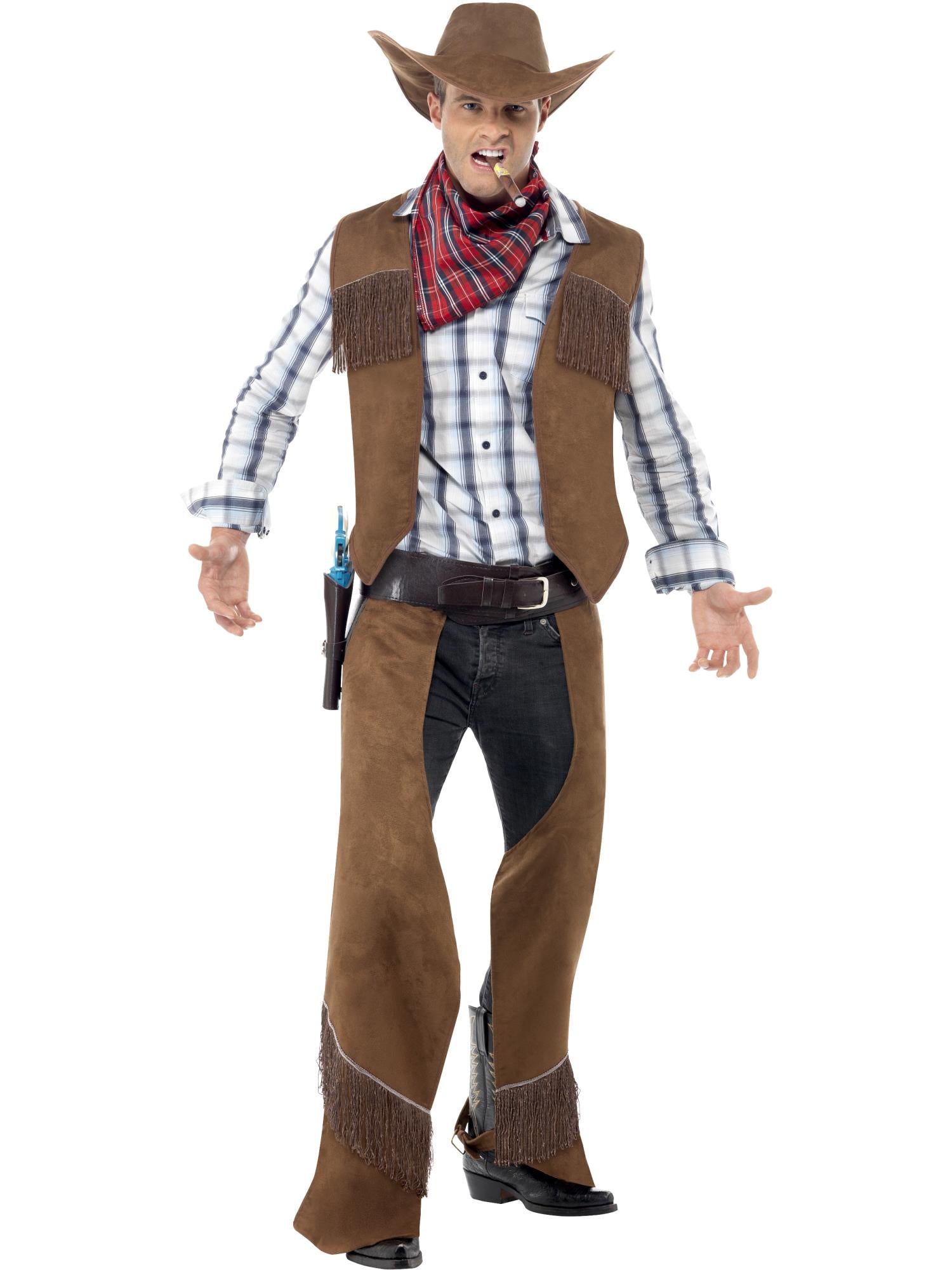 Fringe Cowboy Costume, Brown 1